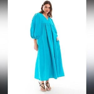 Never a wallflower Vibrant Blue Midi Dress